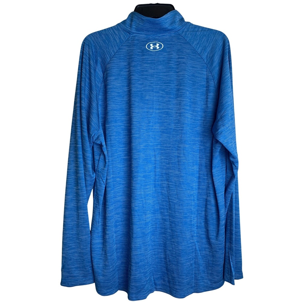 Under Armour Mens XL Tech 1/2 Zip Pullover Blue Space Dye Long Sleeve 1328495 - Picture 2 of 5